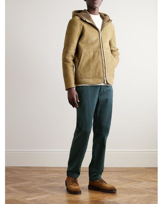Mr P. Green Straight-Leg Herringbone Cotton Trousers for men