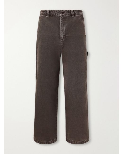 A.P.C. Gray Dan Carpenter Wide-Leg Cotton-Canvas Trousers for men