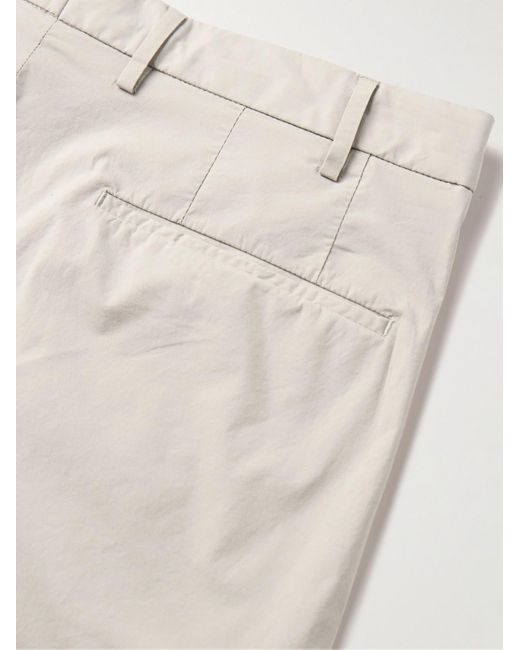 Incotex Natural Slim-fit Stretch-cotton Poplin Bermuda Shorts for men