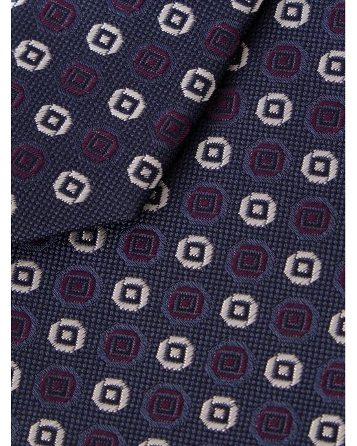 Saint Laurent Blue 7cm Silk-jacquard Tie for men