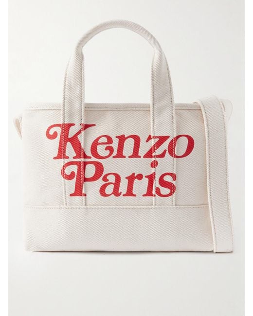 Tote bag in tela con logo di KENZO in Gray da Uomo