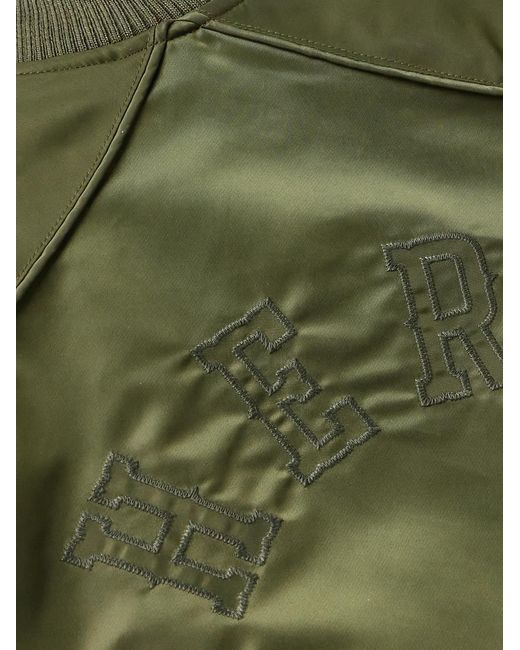 CHERRY LA Green Logo-Appliquéd Nylon Bomber Jacket for men