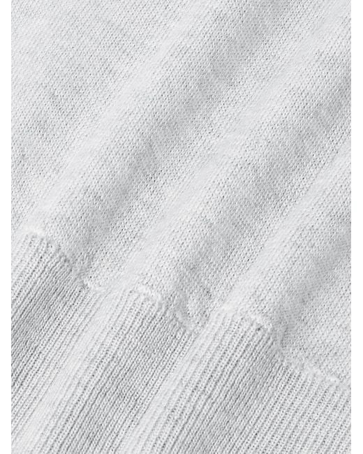 Eleventy White Slim-Fit Wool Sweater for men