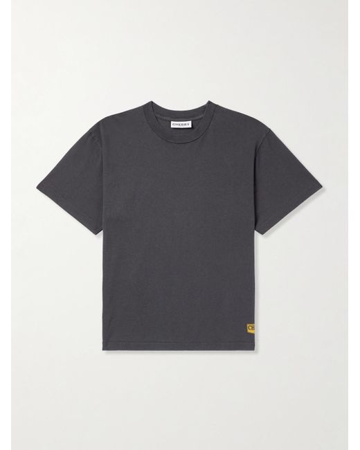 CHERRY LA Blue Escape Logo-print Garment-dyed Cotton-jersey T-shirt for men