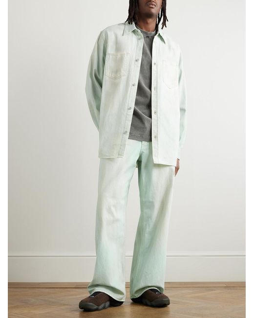 Acne Blue Traffic Straight-Leg Distressed Jeans for men