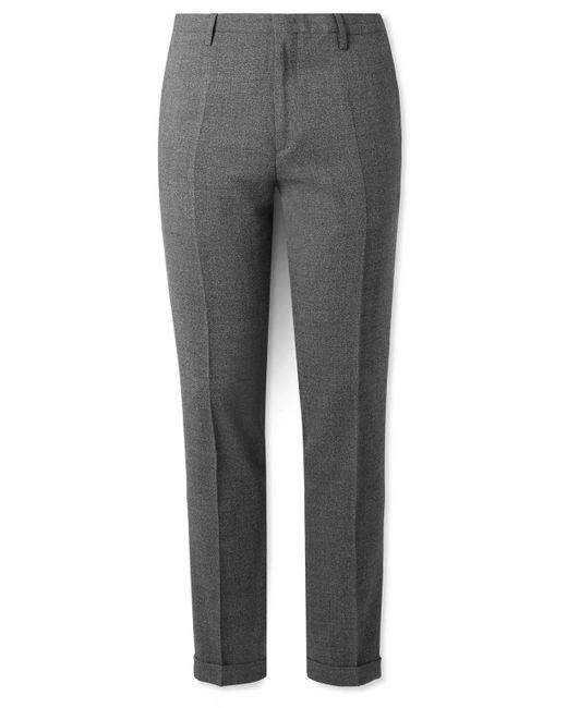 Paul Smith Gray Straight-leg Wool Trousers for men