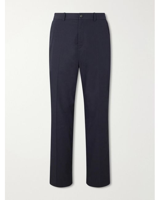 A.P.C. Blue Dylan Straight-leg Cotton-poplin Trousers for men