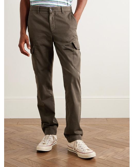 Mr P. Green Samuel Slim-Fit Straight-Leg Organic Cotton-Twill Cargo Trousers for men