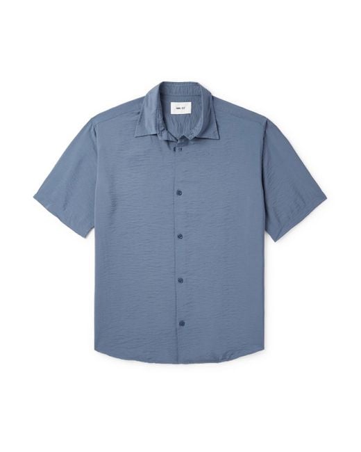 NN07 Men's Blue Freddy 5971 Tencel Modal-Blend Shirt