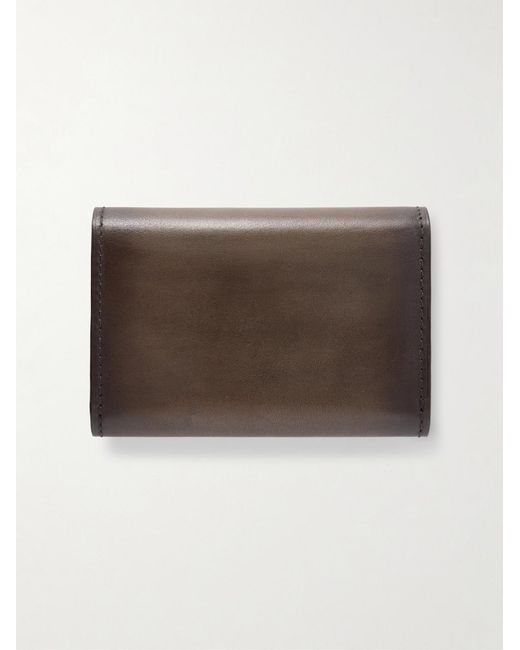 Berluti Brown Imbuia Gaspard Venezia Leather Cardholder for men