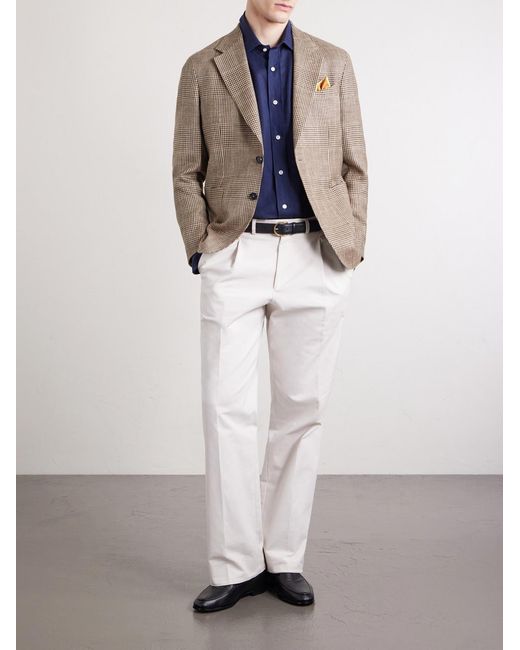 Linen Shirt di Rubinacci in Blue da Uomo