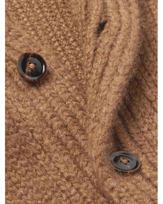 Tom Ford Brown Shawl-collar Cashmere Cardigan for men