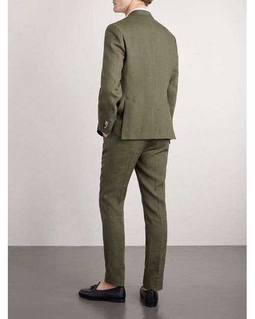 Paul Smith Green Linen Suit Jacket for men