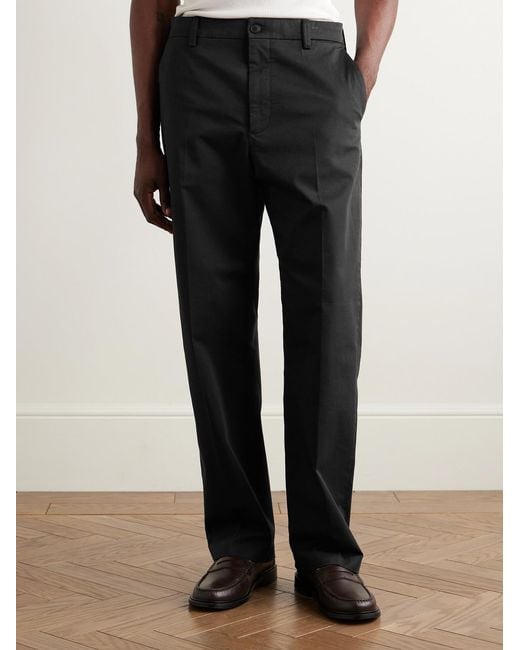 NN07 Black Paw 1804 Straight-Leg Organic Cotton-Blend Trousers for men