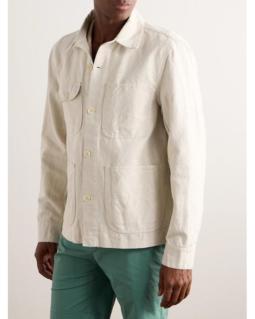 Alex Mill Hemdjacke aus Canvas aus einer Leinen-Baumwollmischung in Natural für Herren