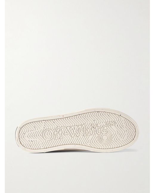 Off-White c/o Virgil Abloh Sneakers aus Canvas mit Logostickerei und Lederbesatz in White für Herren