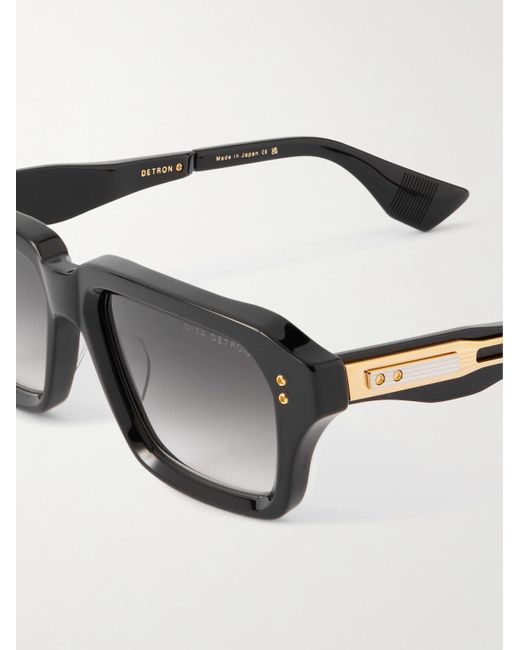 Dita Eyewear Black Detron Square-Frame Titanium And Acetate Sunglasses for men