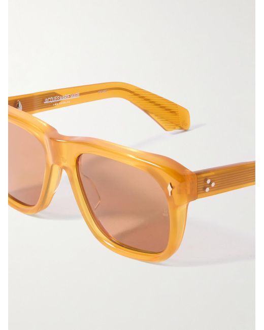 Jacques Marie Mage Orange Yves D-Frame Acetate Sunglasses for men