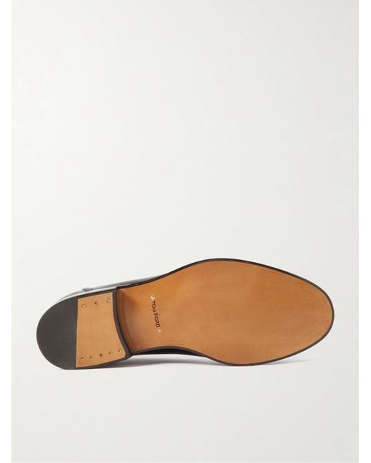 Tom Ford Black Westminster Tasselled Burnished-leather Loafers for men