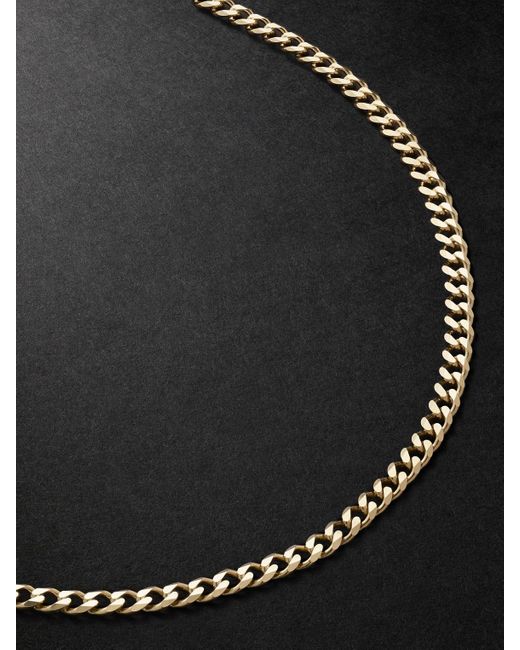 Sydney Evan Black 14-Karat Curb Chain Necklace for men