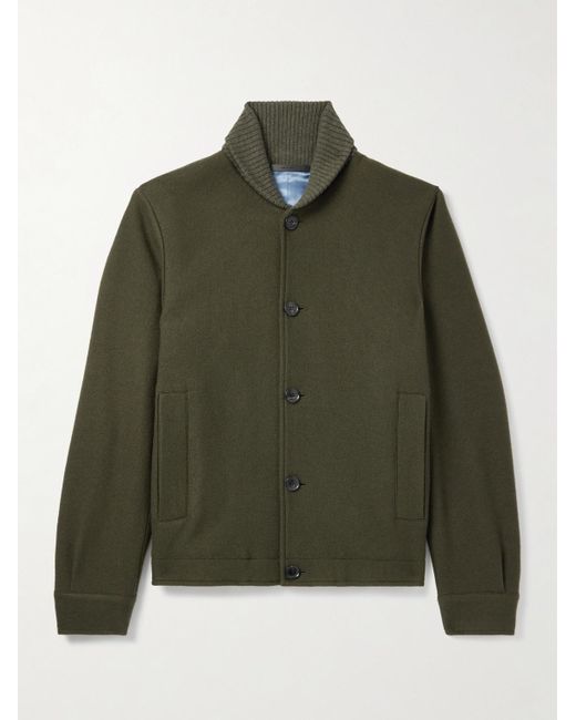 Paul Smith Green Wool Shirt Jacket for men