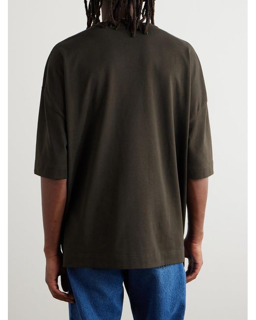 Lemaire Green Cotton-Jersey T-Shirt for men