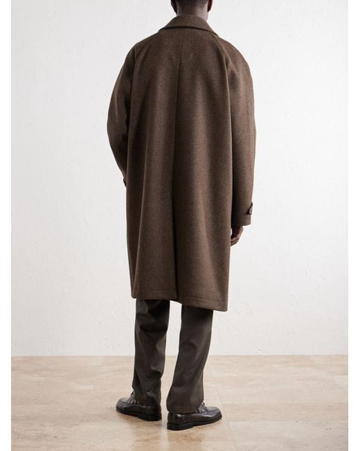 De Bonne Facture Brown Parisian Brushed Wool Coat for men