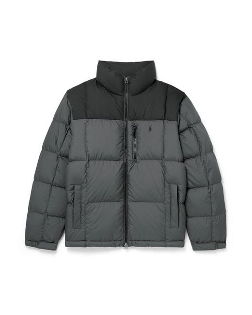 Polo Ralph Lauren Gray Gorham Quilted Ripstop Down Jacket for men