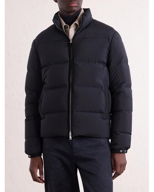 Zegna Blue Quilted Padded Shell Down Jacket for men