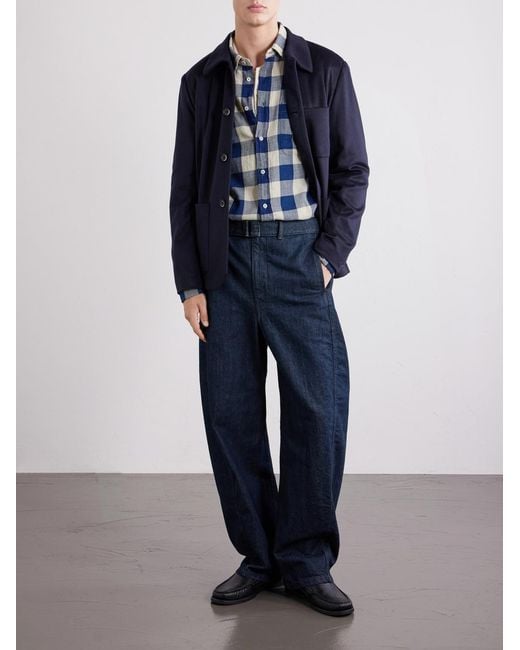Barena Blue Cashmere Overshirt for men