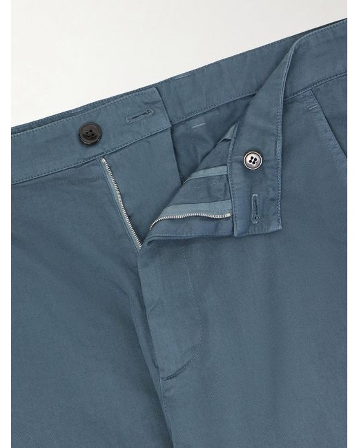 Dries Van Noten Blue Slim-Fit Straight-Leg Cotton-Twill Trousers for men