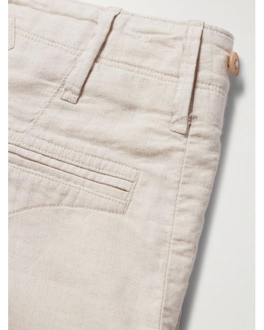 RRL Natural Saunders Straight-leg Cotton And Linen-blend Suit Trousers for men