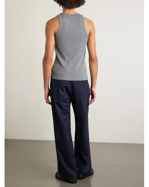Agolde Gray Viggo Ribbed Stretch Organic Cotton And Tencel Lyocell-Blend Tank Top for men