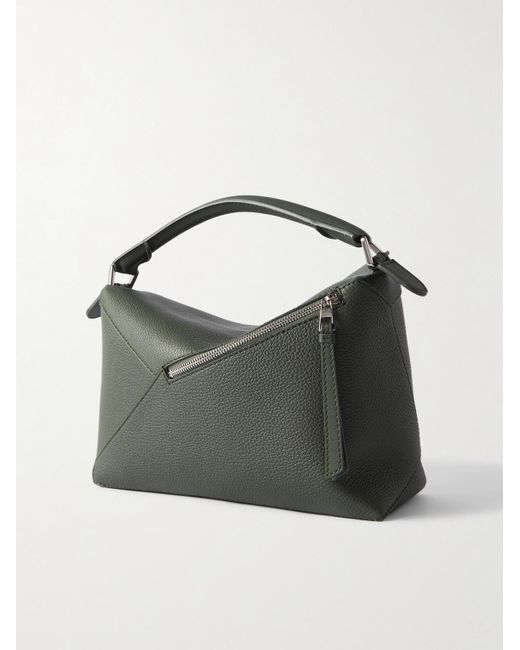 Loewe Black Puzzle Edge Full-grain Leather Messenger Bag for men