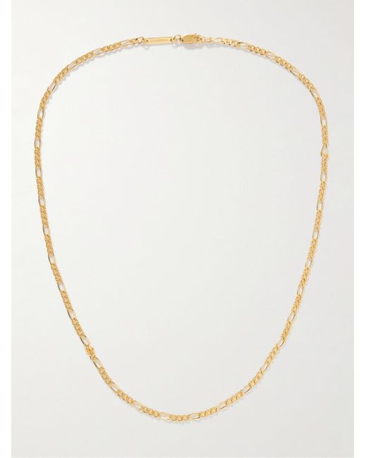 Tom Wood Natural Bo Slim Recycled Gold-plated Chain Necklace for men