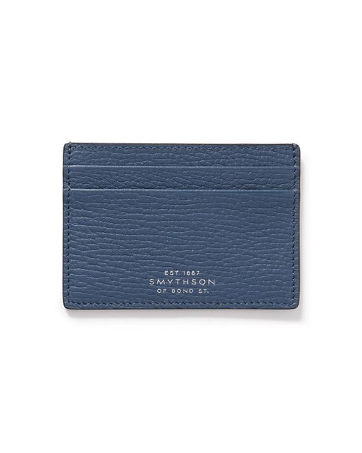 Smythson Blue Ludlow Full-grain Leather Cardholder for men