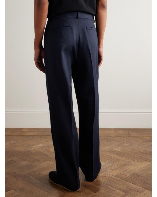 FRAME Blue Straight-leg Virgin Wool Trousers for men