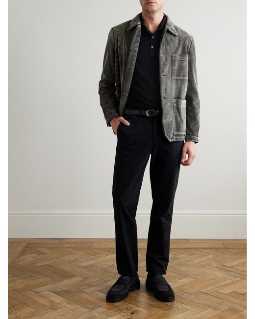 Barena Gray Garment-dyed Cotton-corduroy Overshirt for men