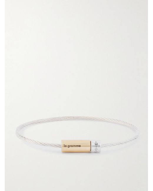Le Gramme Le 7g Armband aus Sterlingsilber und 18 Karat Gold in Natural für Herren