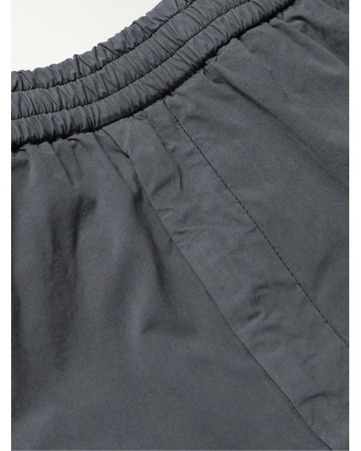 Officine Generale Walter schmal und gerade geschnittene Hose aus Popeline aus einer Baumwollmischung mit Kordelzugbund in Gray für Herren