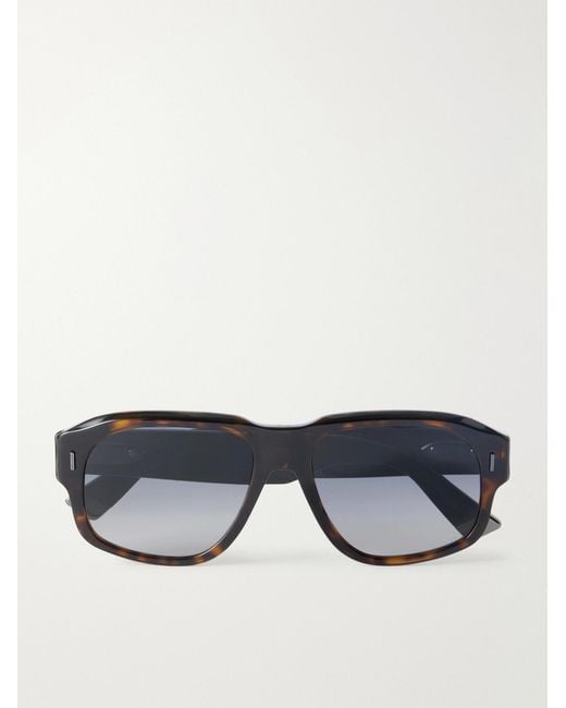 Dior Black Diortailoring N1I Havana Geometric Acetate Sunglasses for men