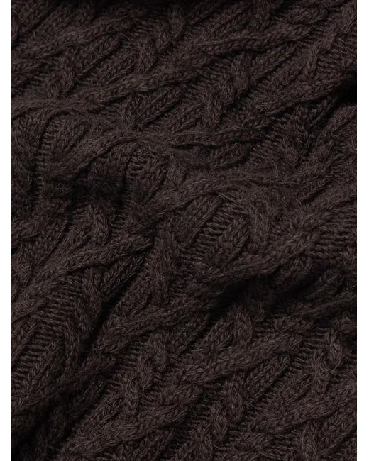 Cable-Knit Wool Scarf di Mr P. in Blue da Uomo