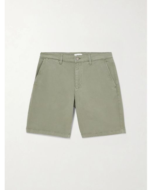 NN07 Green Aden 1923 Straight-Leg Organic Cotton-Blend Twill Shorts for men