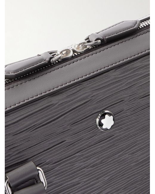 Montblanc Black Textured-leather Briefcase for men