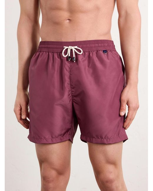 Rubinacci Red Straight-leg Swim Shorts for men