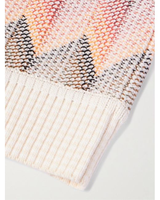 Missoni Gestreifter Pullover aus einer Baumwollmischung in Pink für Herren