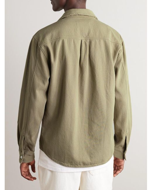 FRAME Green Cotton Overshirt for men