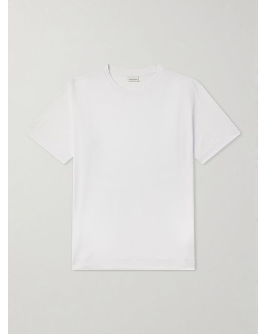 Dries Van Noten White Hertz Cotton-Jersey T-Shirt for men