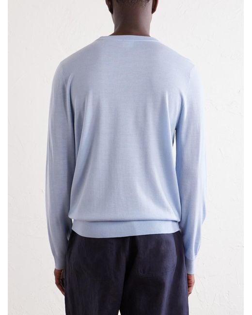 Paul Smith Blue Merino Wool Sweater for men