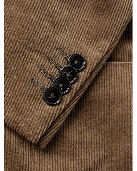 Zegna Brown Cotton-blend Corduroy Blazer for men